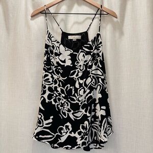 LOFT Black & White Floral Camisole